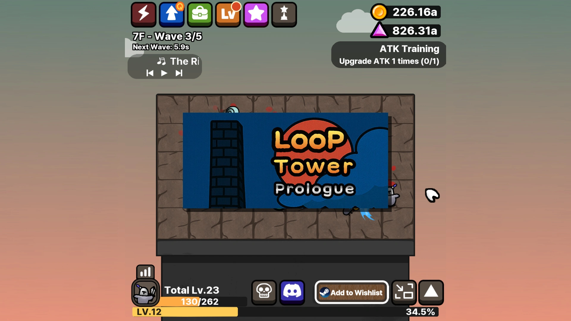 Loop Tower Prologue : idle roguelike gratuit sur Steam