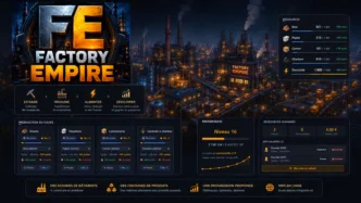 Interface de gestion des usines et ressources sur Factory Empire