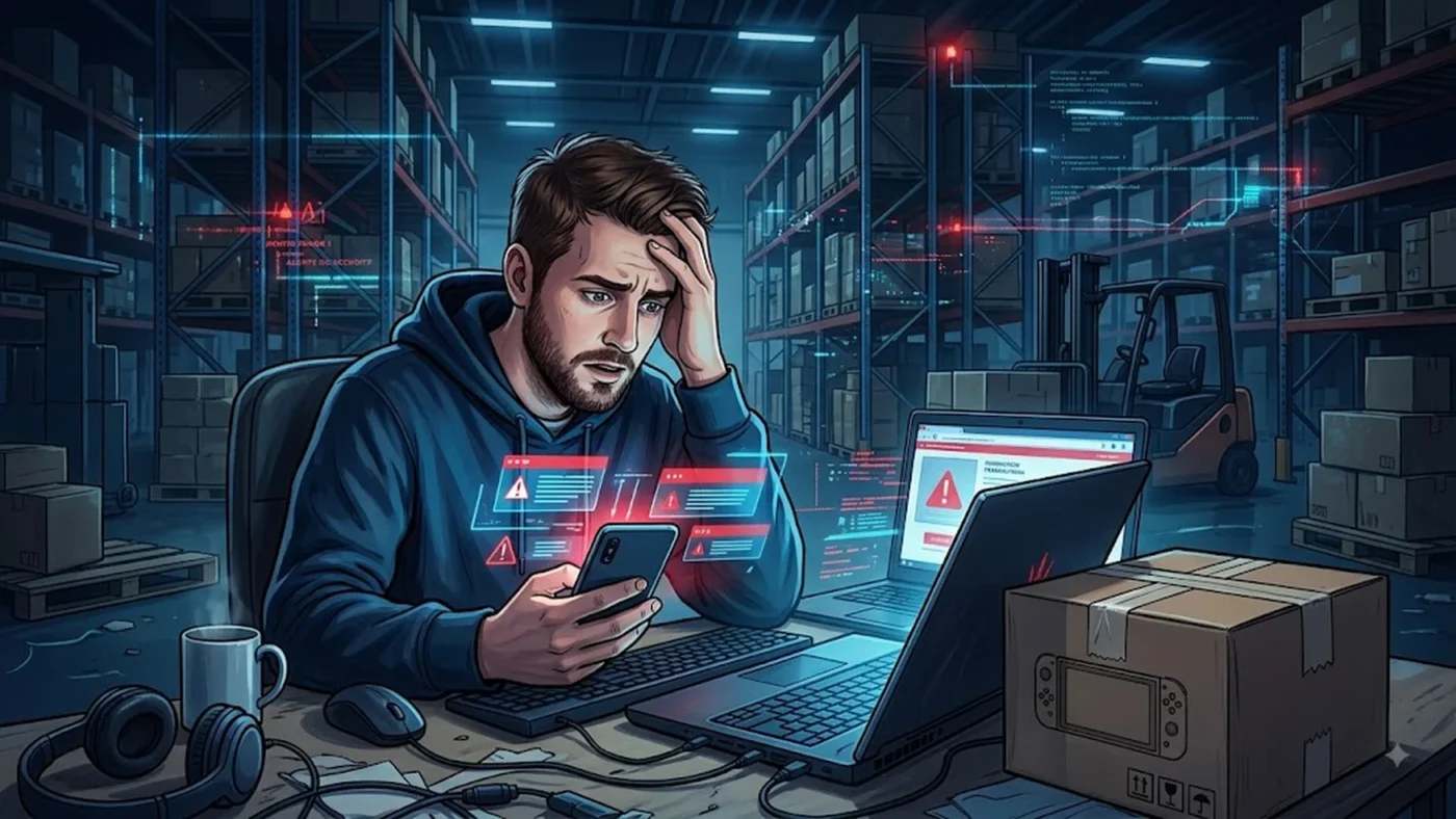 Joueur européen recevant un message frauduleux après une cyberattaque Steam
