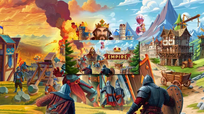 Image de Goodgame Empire présentant un royaume médiéval et ses éléments de stratégie