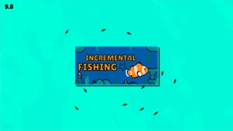Illustration d’Incremental Fishing avec un bateau amélioré naviguant parmi plusieurs biomes océaniques