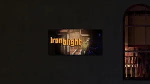 Personnage d'Iron Blight armé dans un intérieur sombre face à des créatures hostiles