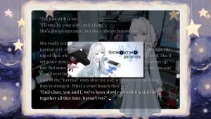 Illustration de Sister Other Paranoia, visual novel horreur psychologique avec Renya et Sahana