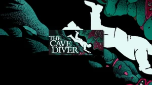 Illustration de The Cave Diver explorant une grotte sombre et étroite avec ses mains