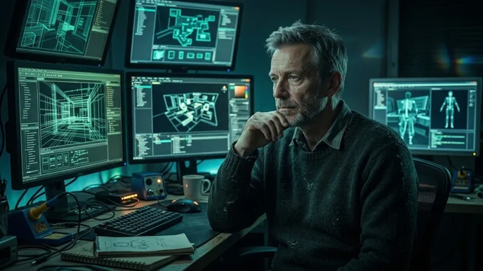 Illustration de Warren Spector, créateur de Deus Ex et System Shock, annonçant sa retraite après 44 ans de carrière dans le développement de jeux vidéo