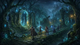 Des aventuriers explorant une forêt fantastique pour illustrer le guide du jeu RuneScape: Dragonwilds.