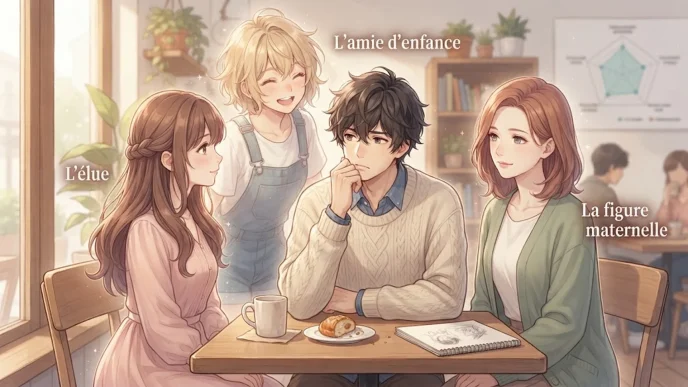 Un triangle amoureux complexe se devoile dans le visual novel romantique Triple Pairing sur PC.